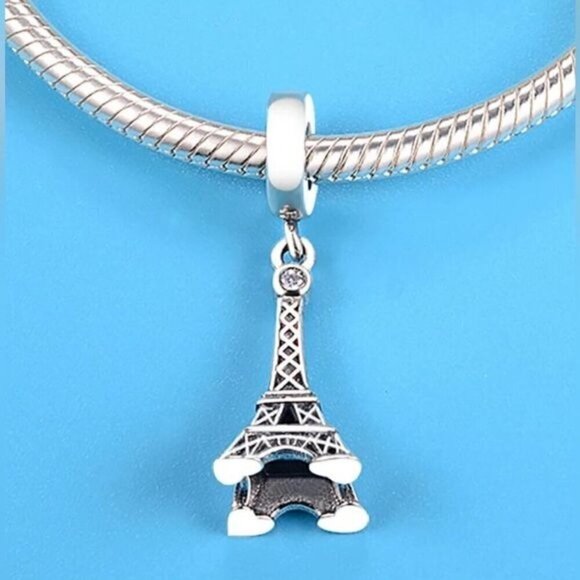 925 Sterling Silver Tower For Jewelry Making Charm - Picture 3 of 3